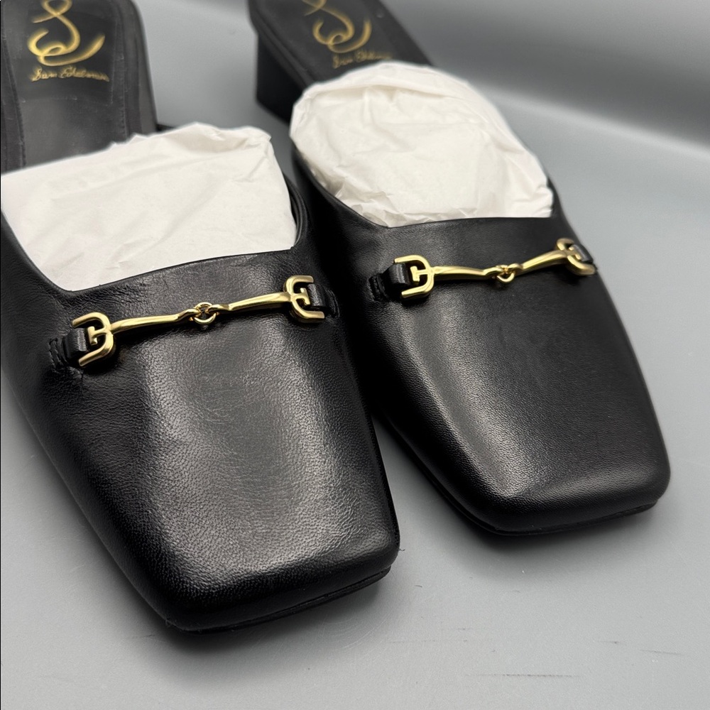Sam Edelman Women's Ollie Black Leather Mules - Picture 2 of 4
